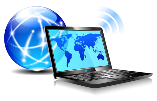 Creative Internet world design vector 01