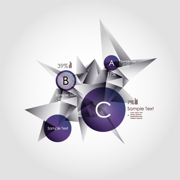 Creative geometric shapes bussiness template vector