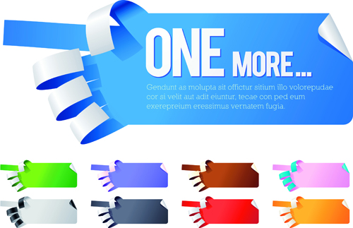 Creative hand gesture sticker vector 02
