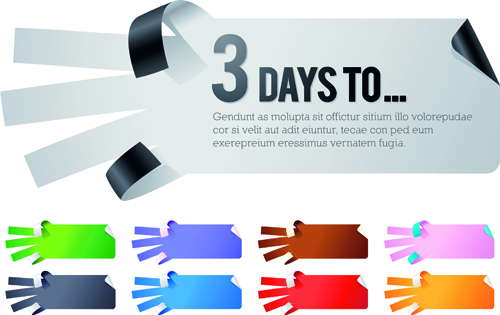 Creative hand gesture sticker vector 05