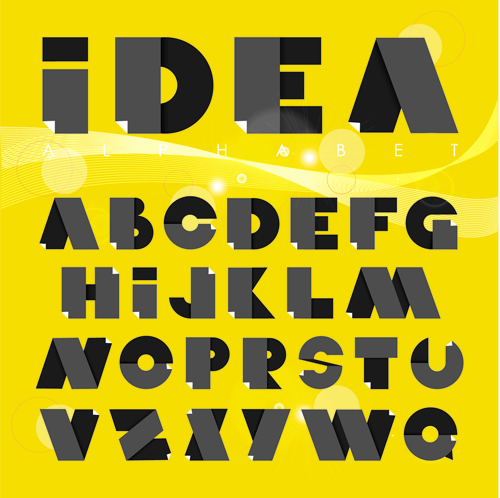 paper material creative alphabet 