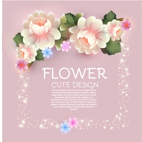 pink flower design cute background 