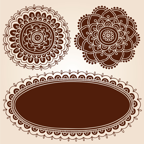 Cute hand drawn framework vector material 01