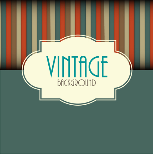 Cute vintage background vectors design 01