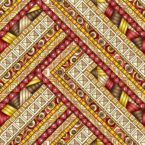 Ethnic pattern styles art background vector 02