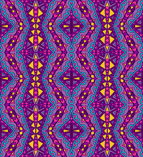 Ethnic pattern styles art background vector 05