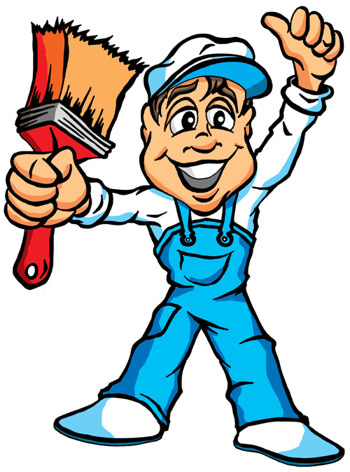 Funny cartoon builders vector illustration 19