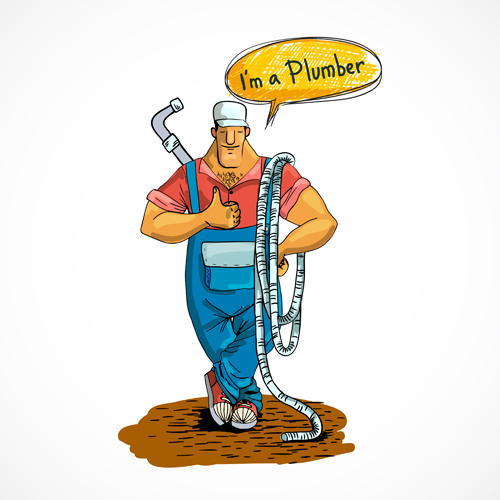 Funny cartoon builders vector illustration 22