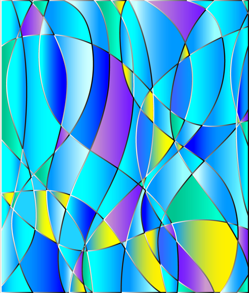 Colorful Glass mosaic vector background set 02