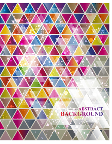 Colorful Glass mosaic vector background set 04
