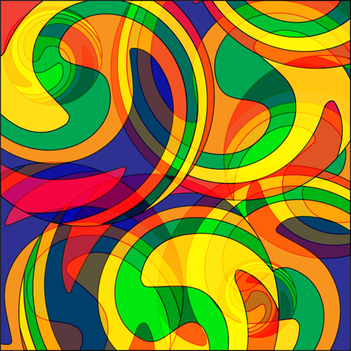 Colorful Glass mosaic vector background set 05