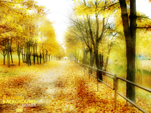 yellow nature landscape golden autumn 