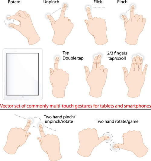 Different Hands gesture design vector 02