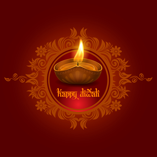 Happy Diwali ethnic styles background vectors 08 Happy Diwali ethnic styles background vectors 08