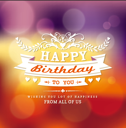 label happy birthday happy halation background vector background 