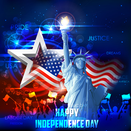 Happy independence day design vectors 04