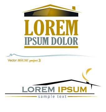 House creative logos vector illustration 02