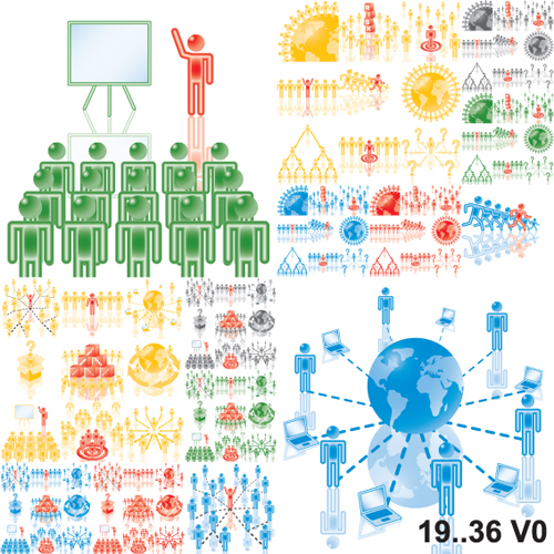 Communications Icon mix vector 02