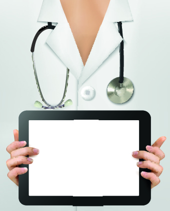 Vector set of Medical background Illustration 01