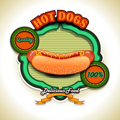 Retro Menu vector template 04