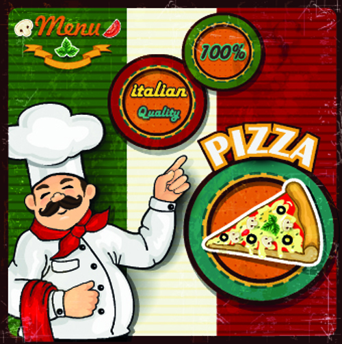 Retro Menu vector template 05