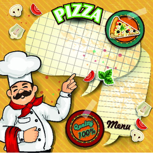 Retro Menu vector template 06