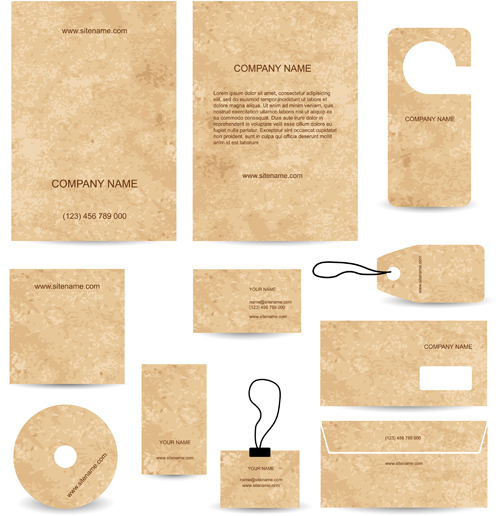 Modern business cards kit vector 01