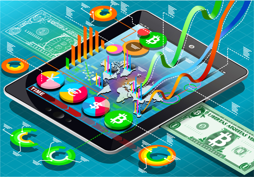 ith financial infographics vector 03 Modern tech with financial infographics vector 03
