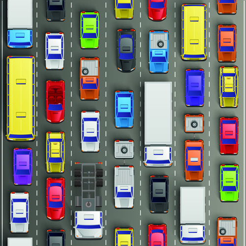 traffic jam traffic modern 