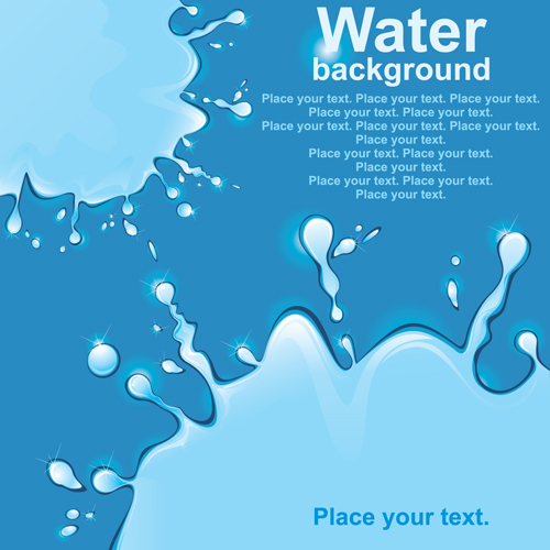 Shiny Water background vector 01