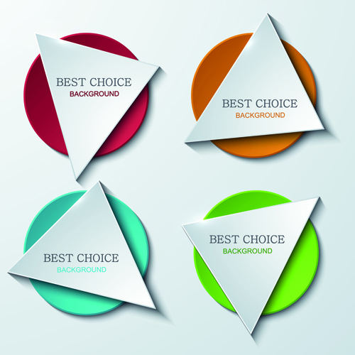 Shiny paper banner vector material 03