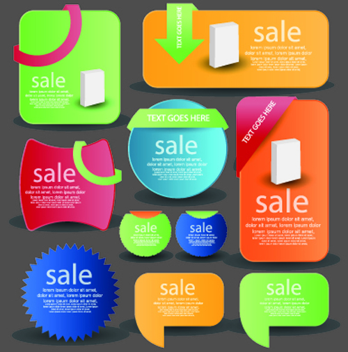 Vintage Shopping web banner vector 01