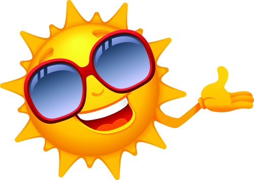 Elements of Summer Sun vector art 01