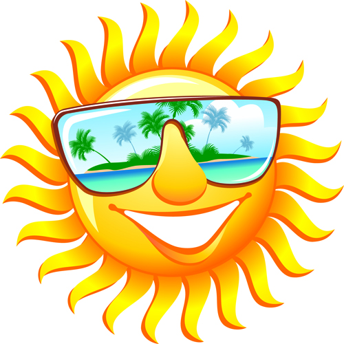 Elements of Summer Sun vector art 03