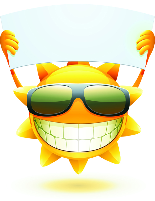 Elements of Summer Sun vector art 04