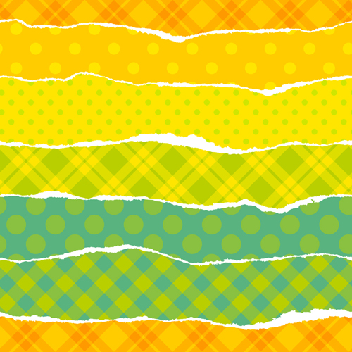 Set of Torn paper banner vector 02