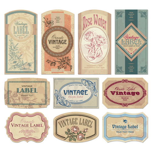 vintage paper labels 