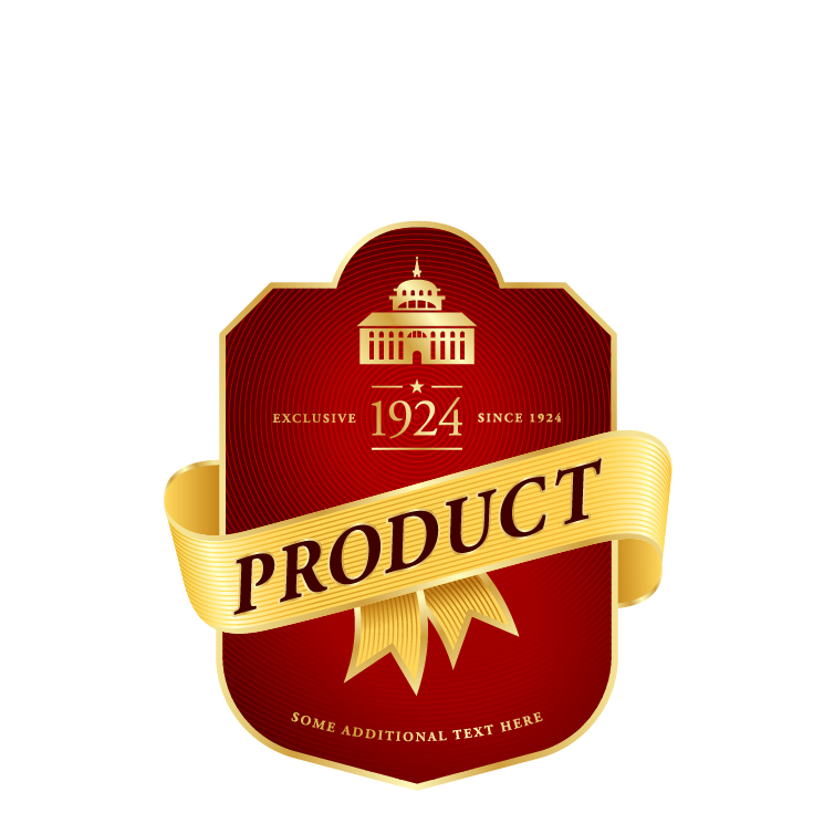 Wine label vintage design vector material set 10