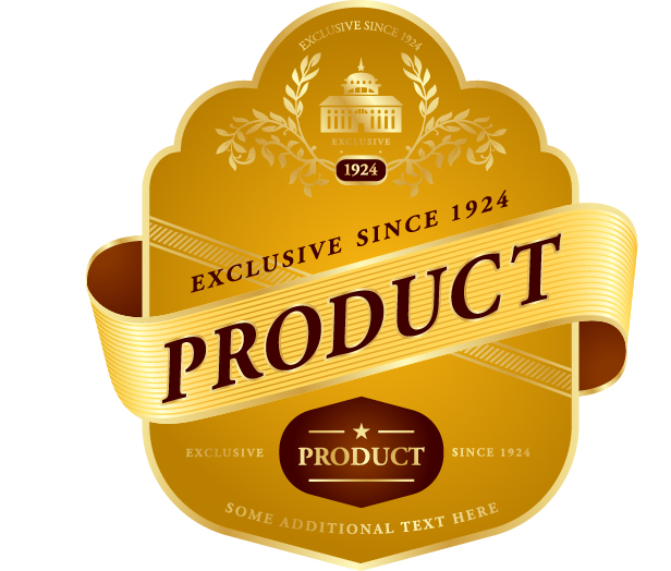 Wine label vintage design vector material set 16