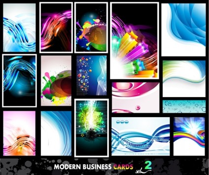 cool colorful business cards background 