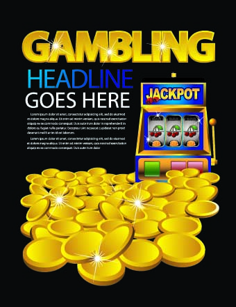 jackpot gambling background vector background  