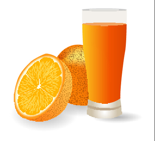 lemon juice material vector set 04