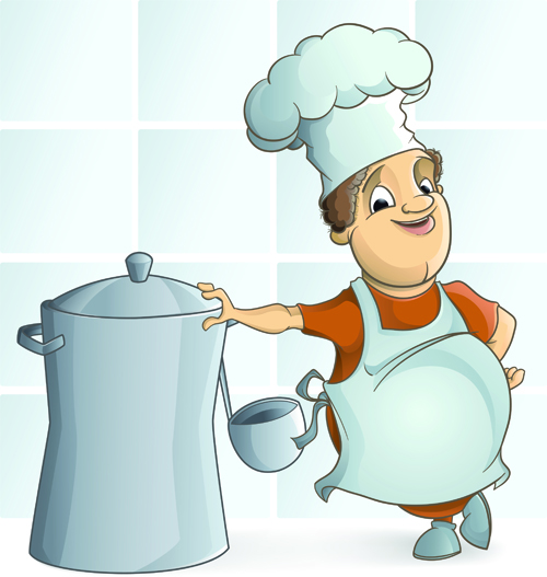 Set of Chef and menu design elements vector 03