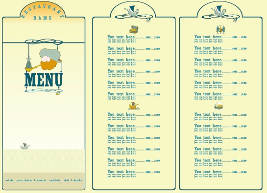 restaurant menu list design elements 01