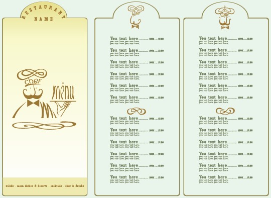 restaurant menu list design elements 03