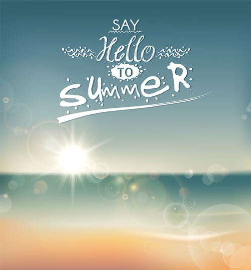 Charming Sea landscape vector 05