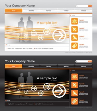 Fashion modern website templates vector set 05 Fashion modern website templates vector set 05
