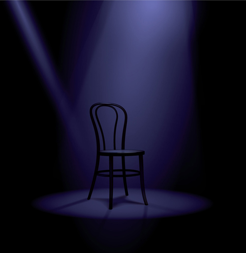 Stage with spotlight effect design vector material 05