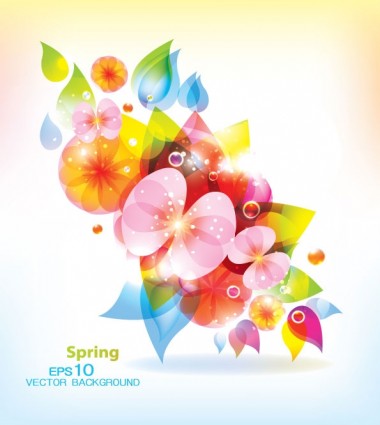 Modern floral spring background vector 02 Modern floral spring background vector 02