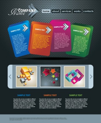 Fashion modern website templates vector set 02 Fashion modern website templates vector set 02